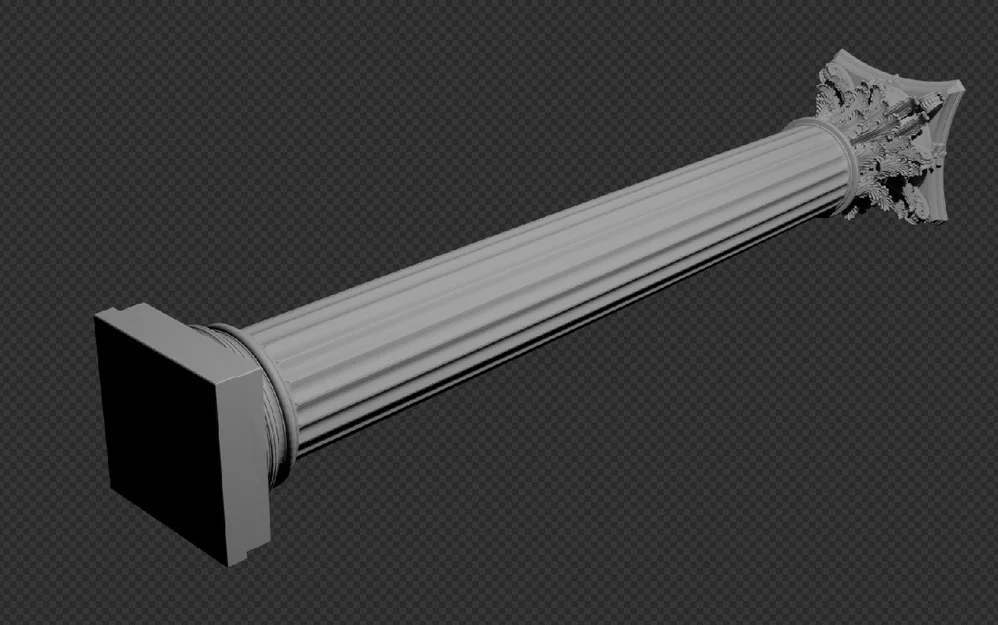 Mô hình cột trang trí kiến trúc cổ điển cho in 3D - Image 1