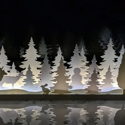 Đèn trang trí Silhouette Giáng sinh