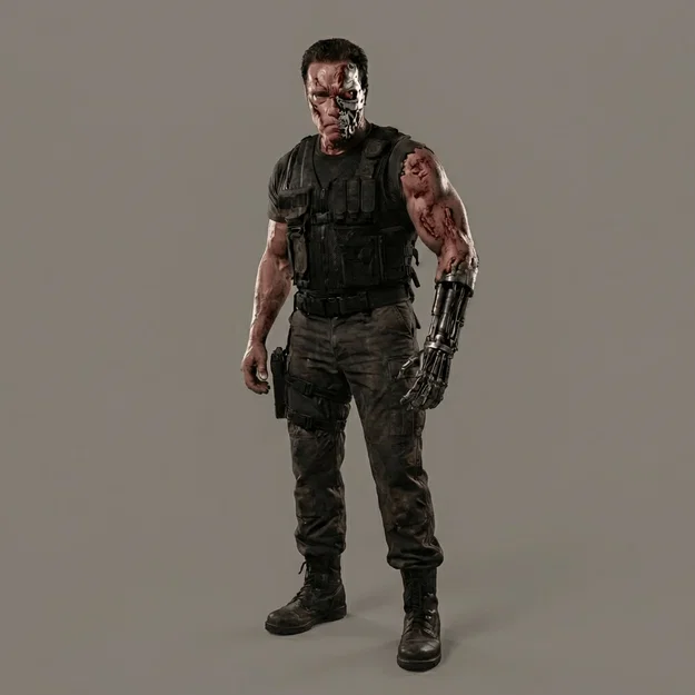 Mô hình 3D Terminator - Crunching the Skulls (1984) cho người hâm mộ - Image 3