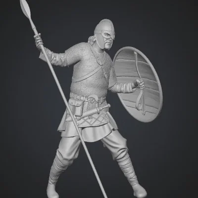 Mô hình Saxon Ealdorman - Tượng chiến binh Trung cổ in 3D chi tiết