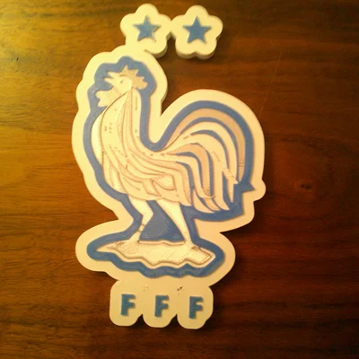Mô hình logo đội tuyển bóng đá Pháp 3D - Đế lót ly hoặc trang trí
