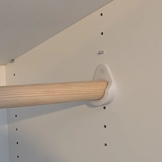 Giá đỡ thanh treo tủ quần áo 33mm - tương thích tủ Vedum - Image 1