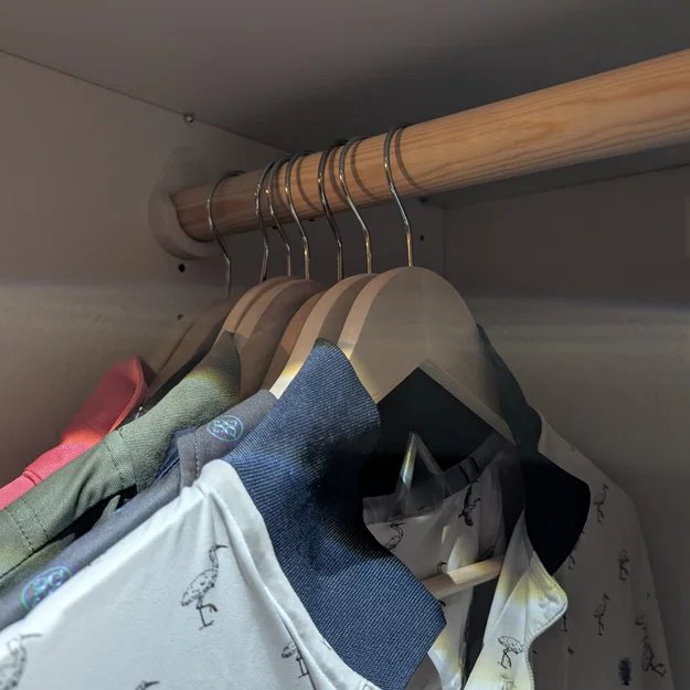 Giá đỡ thanh treo tủ quần áo 33mm - tương thích tủ Vedum - Image 2