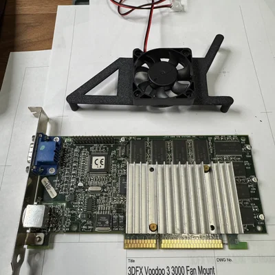 Ngàm gắn quạt 50mm cho 3DFX Voodoo 3 3000