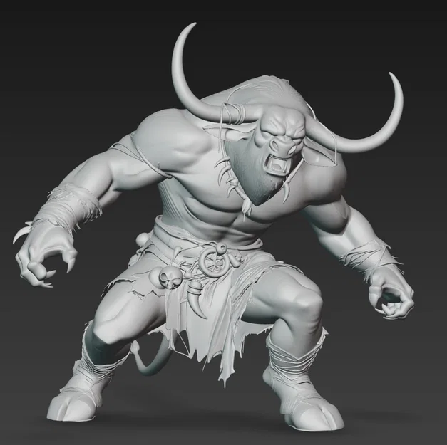 Mô hình Minotaur 3 - Chiến binh thần thoại cho in 3D - Image 2