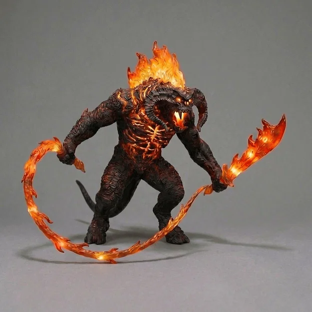 Mô hình 3D trận chiến kinh điển: Chúa tể những chiếc nhẫn và Balrog - Image 3