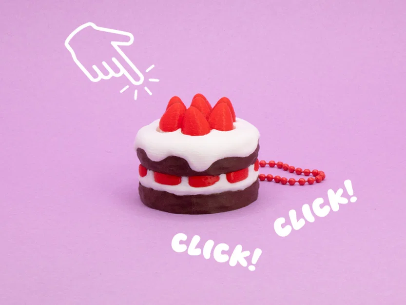 Fidget Clicker Bánh Kem Dâu Socola - Image 1