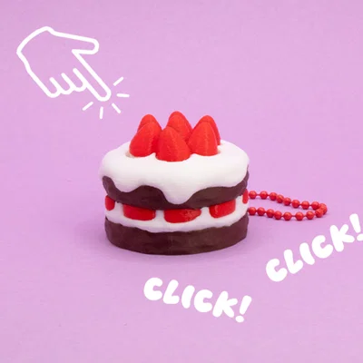 Fidget Clicker Bánh Kem Dâu Socola