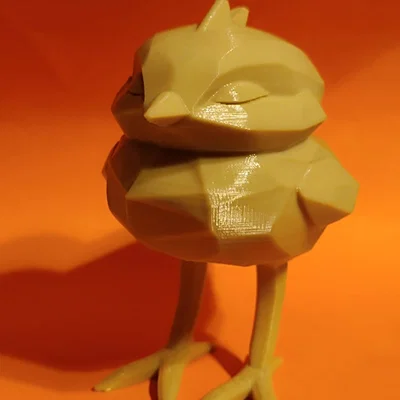 Mô hình chú gà con Phục sinh 3D - Thiết kế Low Poly đáng yêu