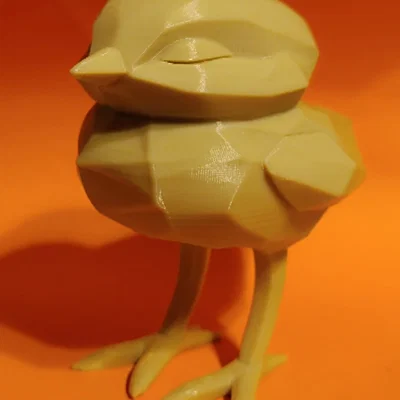 Mô hình chú gà con Phục sinh 3D - Thiết kế Low Poly đáng yêu