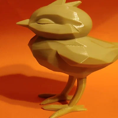 Mô hình chú gà con Phục sinh 3D - Thiết kế Low Poly đáng yêu