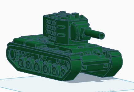 Mô hình xe tăng KV-2 tương thích LEGO in 3D cực chất - Image 1