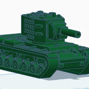 Mô hình xe tăng KV-2 tương thích LEGO in 3D cực chất
