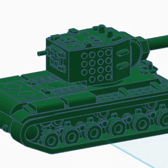 Mô hình xe tăng KV-2 tương thích LEGO in 3D cực chất