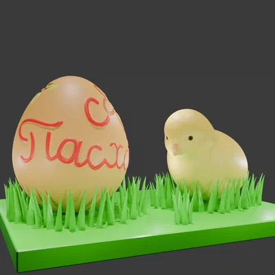 Mô hình trang trí gà con và trứng Phục sinh ấn tượng cho máy in 3D
