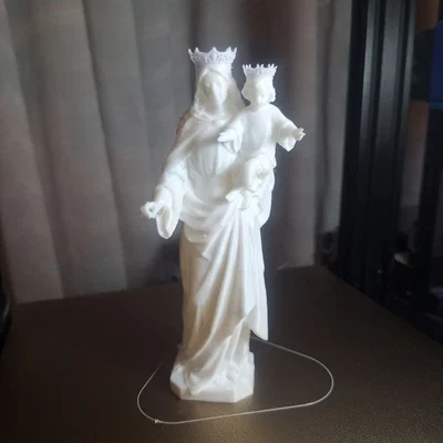 Mô hình 3D tượng Đức Mẹ Maria Auxiliadora đẹp và ý nghĩa