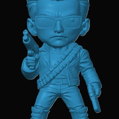 Mô hình Terminator T-800 Chibi siêu đáng yêu cho tín đồ in 3D