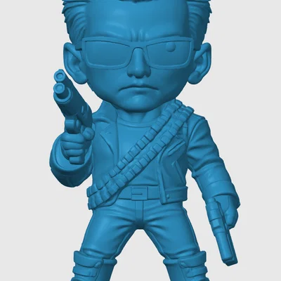 Mô hình Terminator T-800 Chibi siêu đáng yêu cho tín đồ in 3D