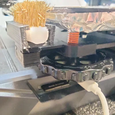 Giá đỡ bàn chải tự động làm sạch đầu phun cho Ender 3 S1