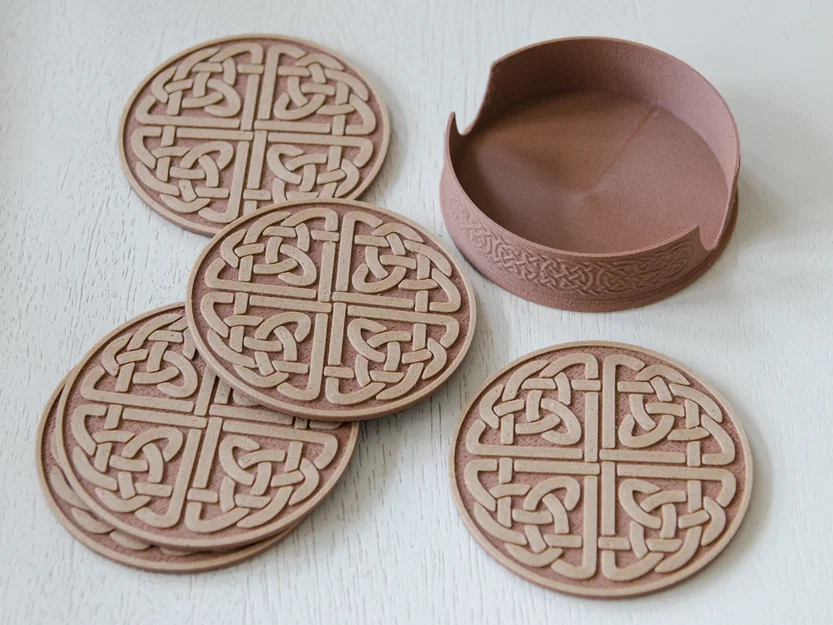 Bộ Lót Ly và Hộp Đựng Họa Tiết Celtic - Image 2