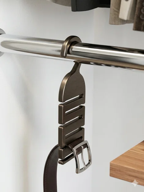 Móc treo thắt lưng gỗ tối giản - Giải pháp sắp xếp tủ quần áo gọn gàng - Image 1