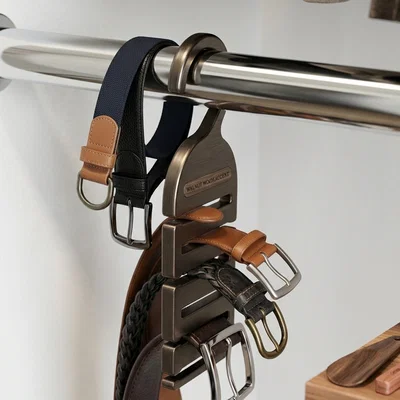 Móc treo thắt lưng gỗ tối giản - Giải pháp sắp xếp tủ quần áo gọn gàng