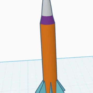 Mô hình tên lửa vũ trụ 3D trang trí bàn học độc đáo