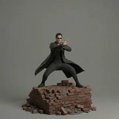 Mô hình 3D Neo The Matrix 1999 cực chất để trang trí bàn làm việc