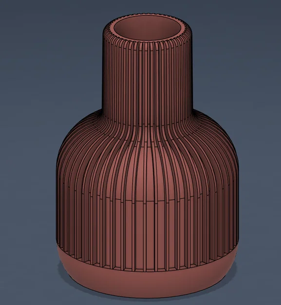 Bình Xoắn Hiện Đại / Chậu Cây Dạng Xoáy (Modern Twisted Ribbed Vase) - Image 1