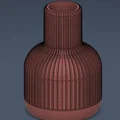 Bình Xoắn Hiện Đại / Chậu Cây Dạng Xoáy (Modern Twisted Ribbed Vase) - Thumbnail 1