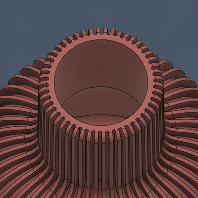 Bình Xoắn Hiện Đại / Chậu Cây Dạng Xoáy (Modern Twisted Ribbed Vase)