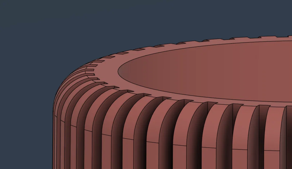 Bình Xoắn Hiện Đại / Chậu Cây Dạng Xoáy (Modern Twisted Ribbed Vase) - Image 3