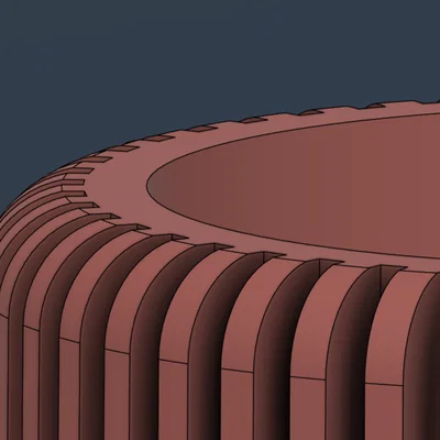 Bình Xoắn Hiện Đại / Chậu Cây Dạng Xoáy (Modern Twisted Ribbed Vase)