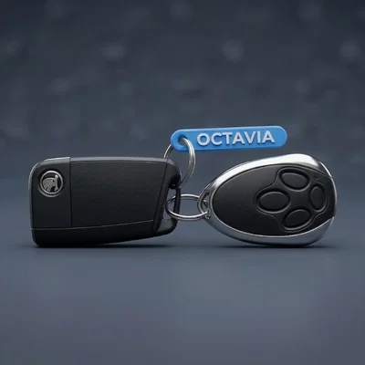 Nhãn Móc Khóa Xe Skoda