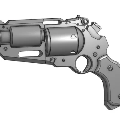 Mô hình súng 3D Zarona Mk IIa Quickdraw Stub Revolver phong cách 40k