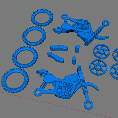Mô hình xe mô tô Tonka thập niên 80 / Xe cào cào đồ chơi bé xinh