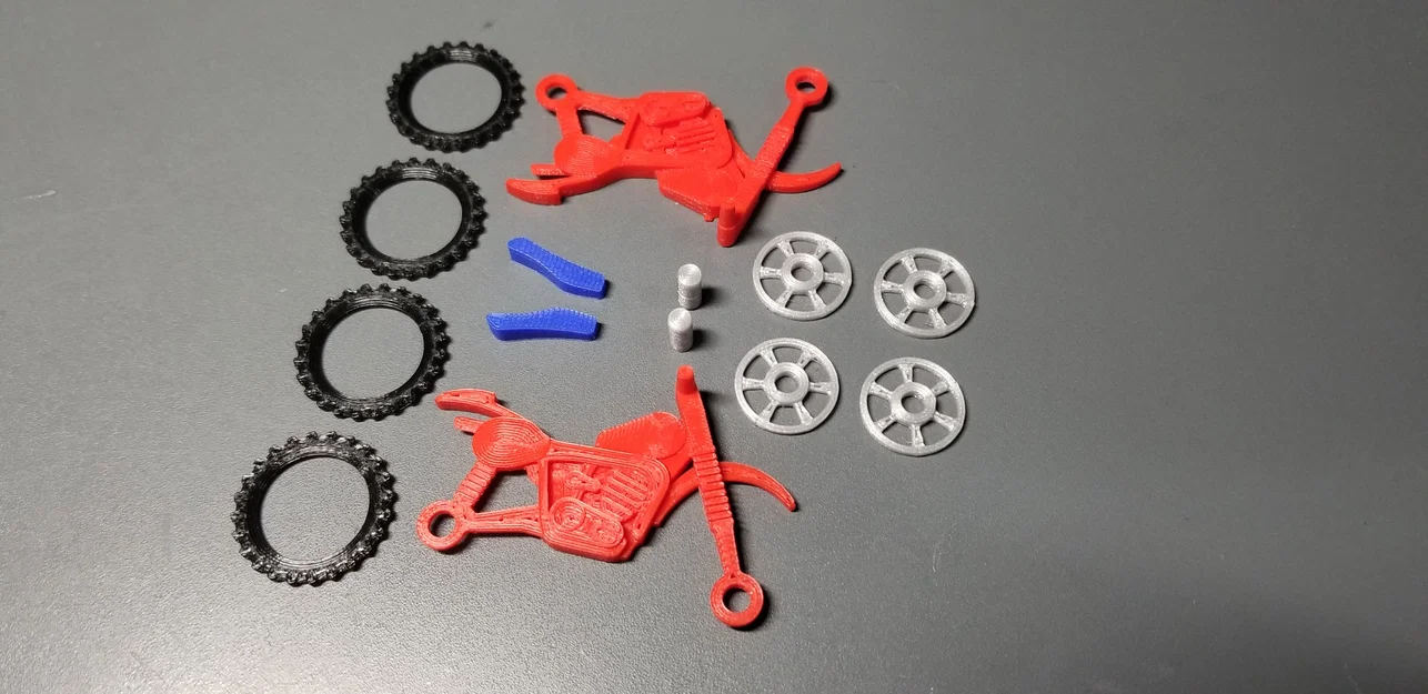 Mô hình xe mô tô Tonka thập niên 80 / Xe cào cào đồ chơi bé xinh - Image 3