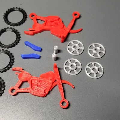 Mô hình xe mô tô Tonka thập niên 80 / Xe cào cào đồ chơi bé xinh