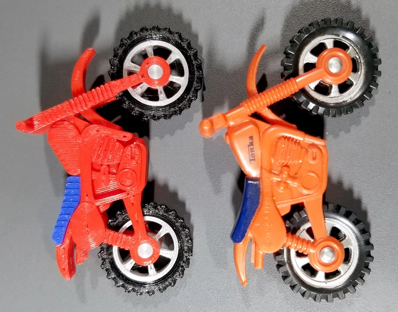 Mô hình xe mô tô Tonka thập niên 80 / Xe cào cào đồ chơi bé xinh - Image 16