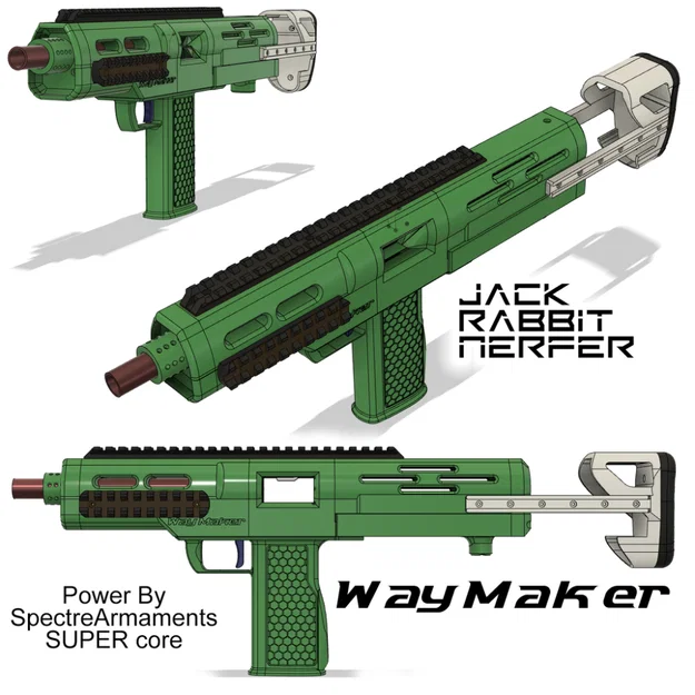 WayMaker Nerf Blaster v2 - Bản thiết kế súng hơi tùy chỉnh - Image 1