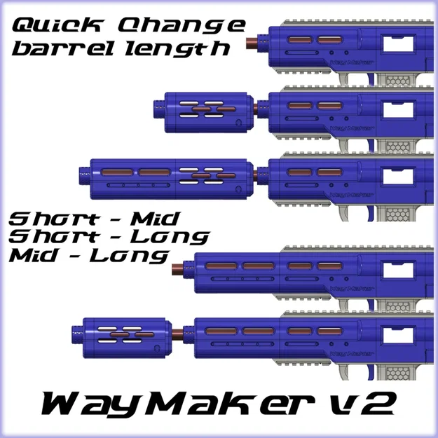 WayMaker Nerf Blaster v2 - Bản thiết kế súng hơi tùy chỉnh - Image 3