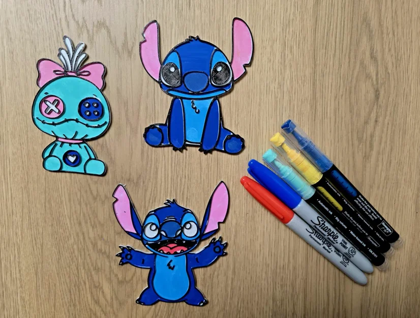 Bộ Sưu Tập Stitch DIY - Tranh Tô Màu 3D Vui Nhộn Làm Quà Tặng - Image 1