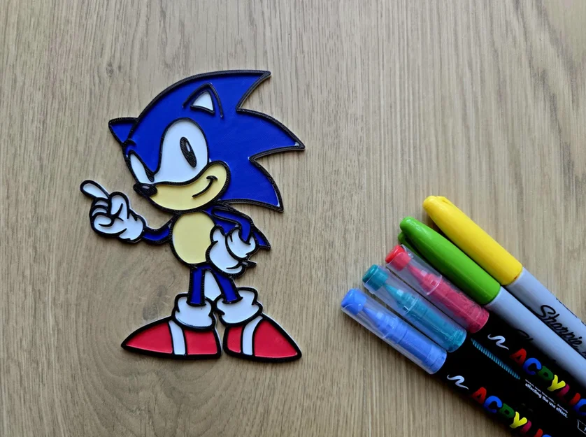 Mô hình Sonic The Hedgehog tô màu tự tay (DIY Coloring Craft) - Image 1