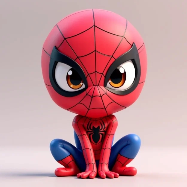 Mô hình Spiderman Chibi 3D dễ thương cho người hâm mộ Marvel - Image 1
