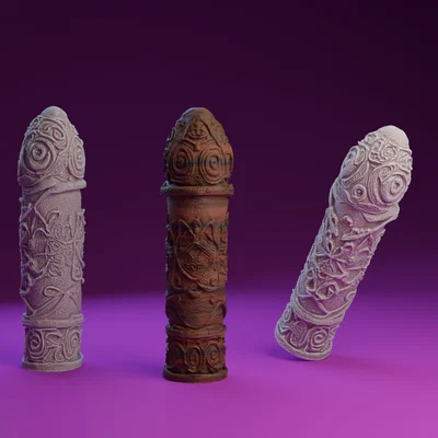 Mô hình dương vật chạm khắc tinh xảo phong cách Norse
