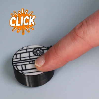 Móc khóa Fidget Clicker hình Death Star – Nhỏ gọn, Click đã tay, Cực mạnh mẽ!