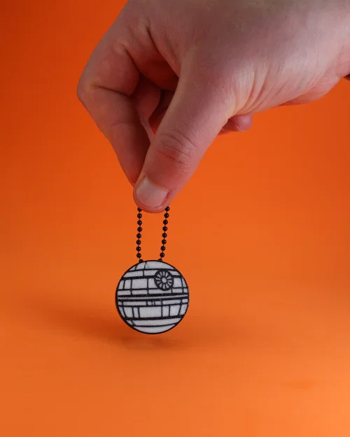 Móc khóa Fidget Clicker hình Death Star – Nhỏ gọn, Click đã tay, Cực mạnh mẽ! - Image 3