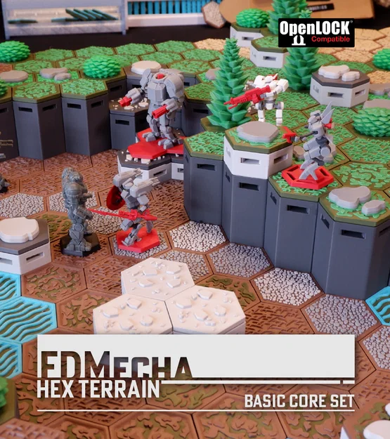 FDMecha Hex Terrain - Bộ cơ bản Basic Core Set - Image 1