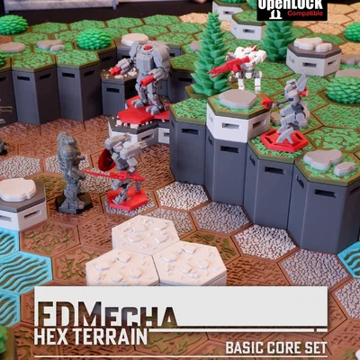 FDMecha Hex Terrain - Bộ cơ bản Basic Core Set