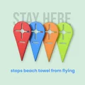 Kẹp giữ khăn đi biển chống bay | Dùng cho bãi cát và bãi cỏ | Vui lòng đọc mô tả - Thumbnail 1